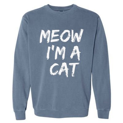 Funny Meow Cat Halloween Costume T Garment-Dyed Sweatshirt