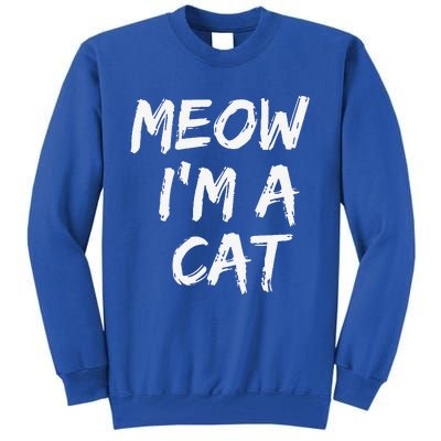 Funny Meow Cat Halloween Costume T Tall Sweatshirt