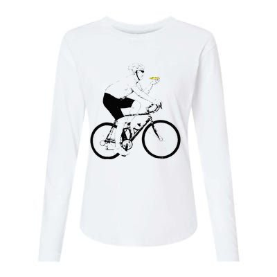 Funny Mountainbike Cycling Eating Pizza Bicycle Womens Cotton Relaxed Long Sleeve T-Shirt