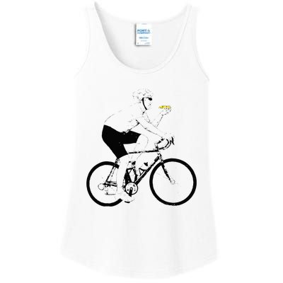 Funny Mountainbike Cycling Eating Pizza Bicycle Ladies Essential Tank