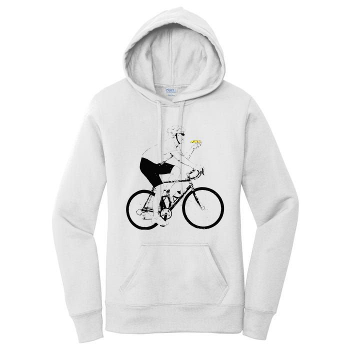 Funny Mountainbike Cycling Eating Pizza Bicycle Women's Pullover Hoodie