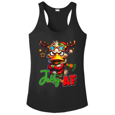 Funny Merry Christmas Santa Hat Xmas Christmas Duck Lover Ladies PosiCharge Competitor Racerback Tank