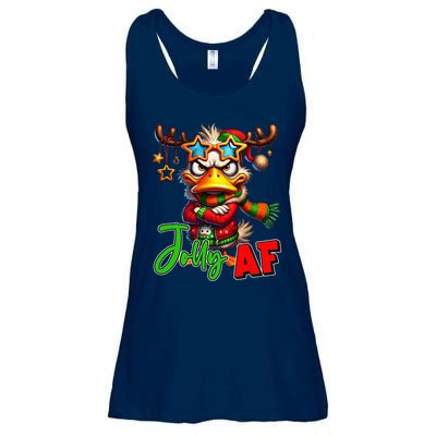 Funny Merry Christmas Santa Hat Xmas Christmas Duck Lover Ladies Essential Flowy Tank