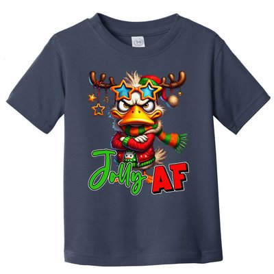 Funny Merry Christmas Santa Hat Xmas Christmas Duck Lover Toddler T-Shirt