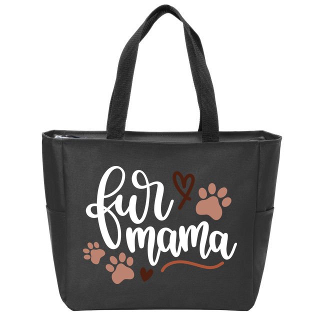 Fur Mama Cute Gift Zip Tote Bag