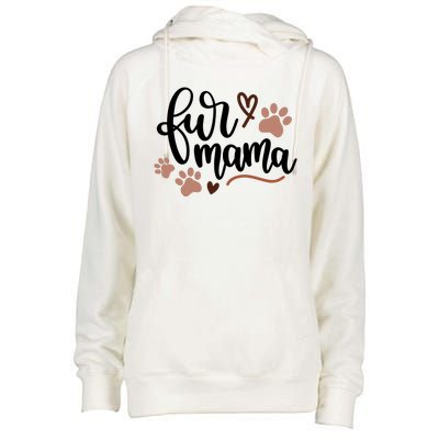 Fur Mama Cute Gift Womens Funnel Neck Pullover Hood