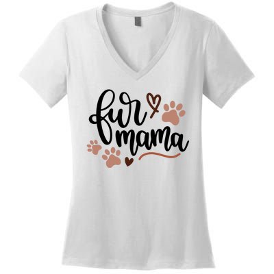 Fur Mama Cute Gift Women's V-Neck T-Shirt