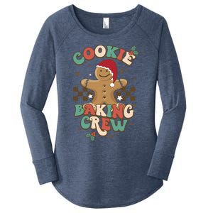 Family Matching Christmas Gingerbread Cookie Baking Crew Gift Women's Perfect Tri Tunic Long Sleeve Shirt