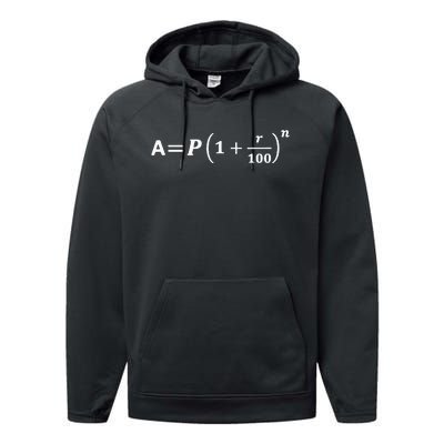 Funny Minimalist Compound Interest Formula Investor Trader Performance Fleece Hoodie