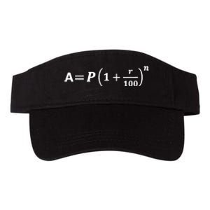 Funny Minimalist Compound Interest Formula Investor Trader Valucap Bio-Washed Visor