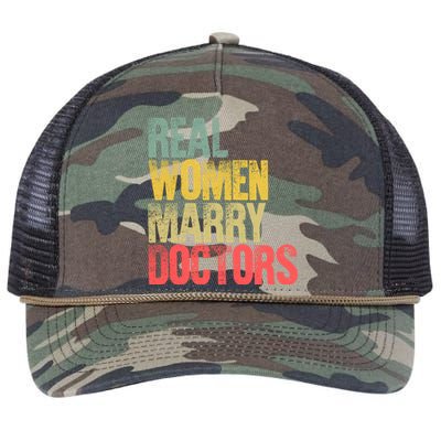 Funny Marriage Cool Gift Real Marry Doctors Bride Cool Gift Retro Rope Trucker Hat Cap