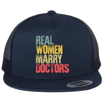 Funny Marriage Cool Gift Real Marry Doctors Bride Cool Gift Flat Bill Trucker Hat