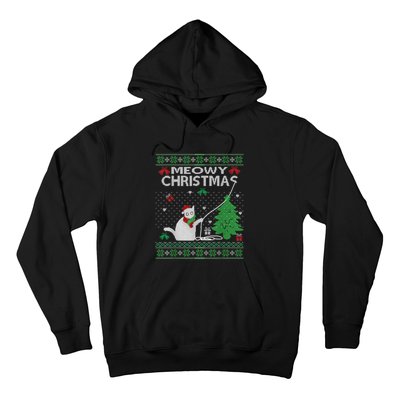 Funny Meowy Christmas Cat Owners Xmas Hoodie