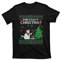 Funny Meowy Christmas Cat Owners Xmas T-Shirt