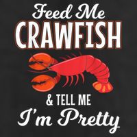 Feed Me Crawfish And Tell Me Im Pretty Funny Mardi Gras Golf Towel