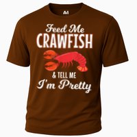 Feed Me Crawfish And Tell Me Im Pretty Funny Mardi Gras Cooling Performance Crew T-Shirt