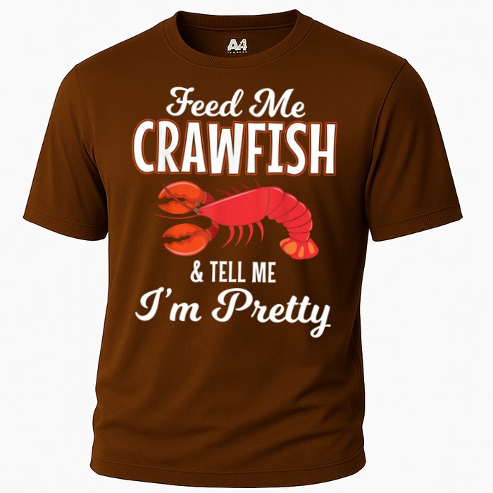 Feed Me Crawfish And Tell Me Im Pretty Funny Mardi Gras Cooling Performance Crew T-Shirt