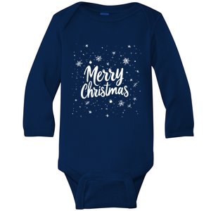 Funny Merry Christmas Xmas Holiday Family Matching Gift Baby Long Sleeve Bodysuit