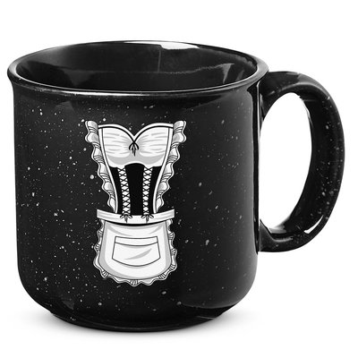 French Maid Costume Cool Halloween Housemaid Gift 15oz Campfire Ceramic Mug