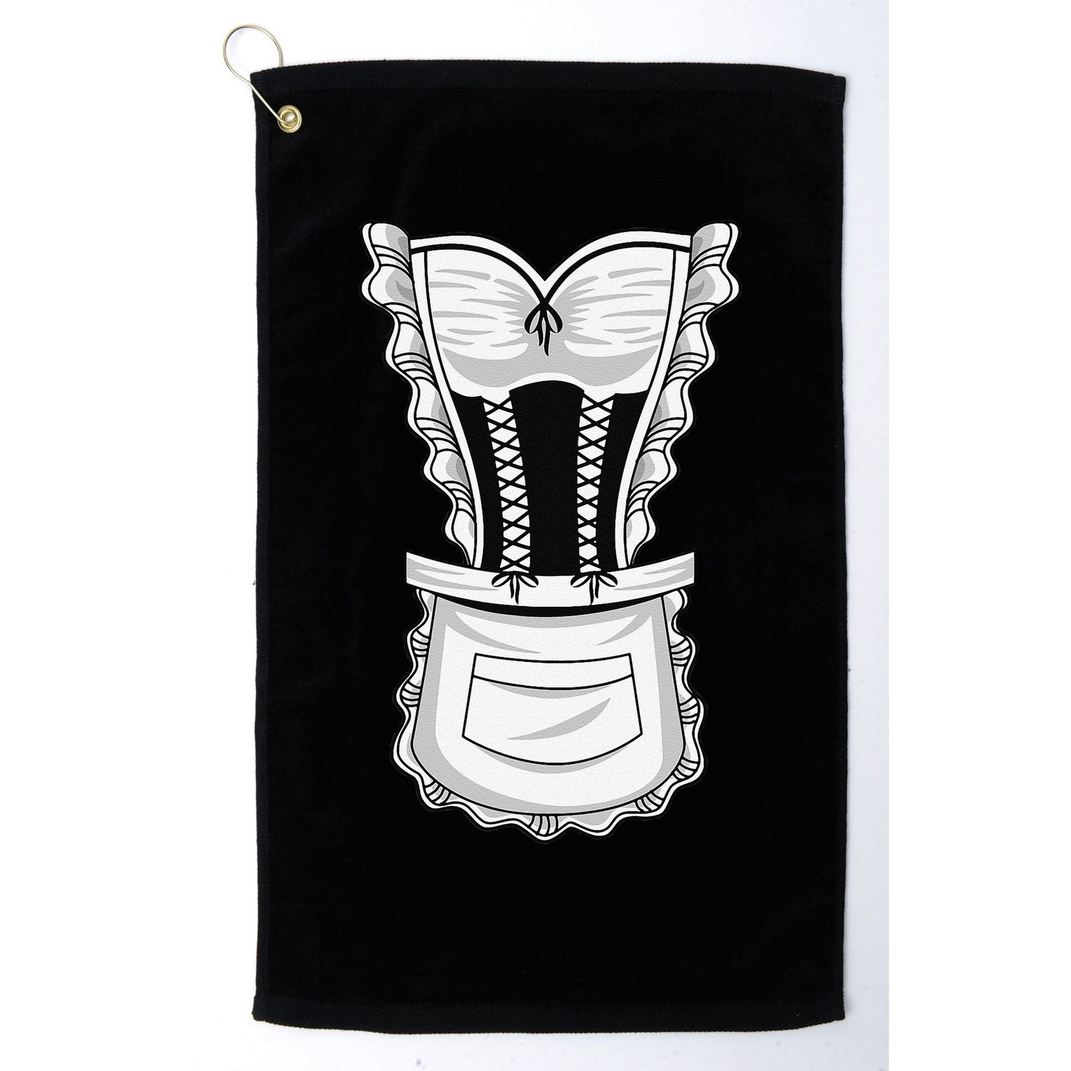 French Maid Costume Cool Halloween Housemaid Gift Golf Towel