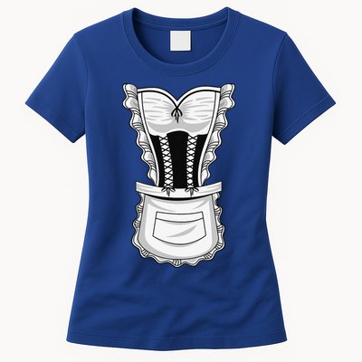 French Maid Costume Cool Halloween Housemaid Gift Womens T-Shirt