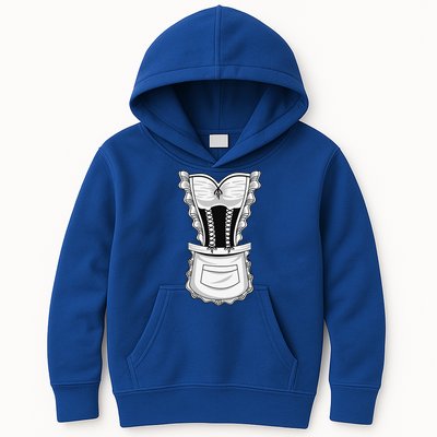 French Maid Costume Cool Halloween Housemaid Gift Kids Hoodie