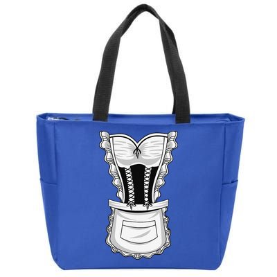 French Maid Costume Cool Halloween Housemaid Gift Zip Tote Bag
