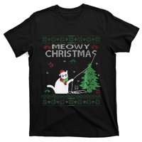 Funny Meowy Christmas Cats Xmas Cute Cat Lover Ugly Sweater T-Shirt