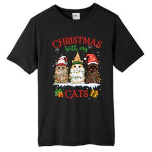 Feline Meowy Catmas Lover Christmas With My Cats Meaningful Gift Tall Fusion ChromaSoft Performance T-Shirt