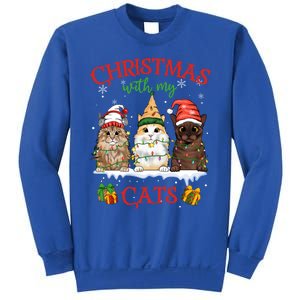 Feline Meowy Catmas Lover Christmas With My Cats Meaningful Gift Sweatshirt