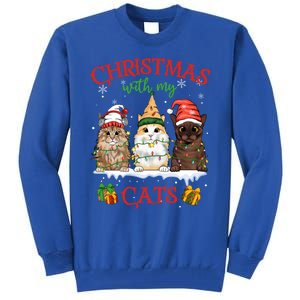 Feline Meowy Catmas Lover Christmas With My Cats Meaningful Gift Tall Sweatshirt