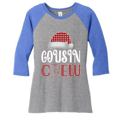 Funny Merry Christmas Cousin Crew Xmas Pajama Family Pajamas Gift Women's Tri-Blend 3/4-Sleeve Raglan Shirt