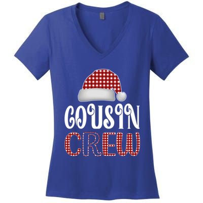 Funny Merry Christmas Cousin Crew Xmas Pajama Family Pajamas Gift Women's V-Neck T-Shirt