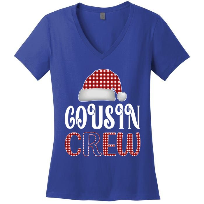 Funny Merry Christmas Cousin Crew Xmas Pajama Family Pajamas Gift Women's V-Neck T-Shirt