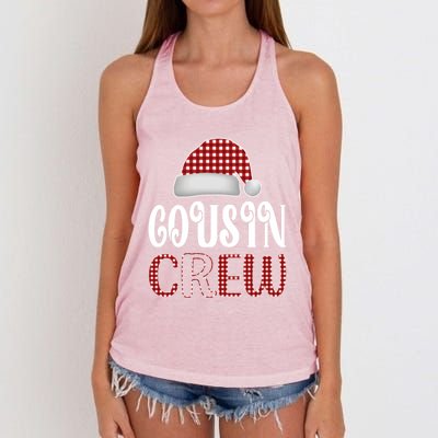 Funny Merry Christmas Cousin Crew Xmas Pajama Family Pajamas Gift Women's Knotted Racerback Tank