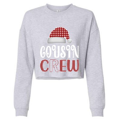 Funny Merry Christmas Cousin Crew Xmas Pajama Family Pajamas Gift Cropped Pullover Crew