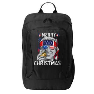 Funny Merry Christmas Joe Biden 4th Of July US American Flag City Backpack