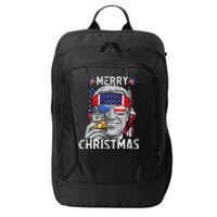 Funny Merry Christmas Joe Biden 4th Of July US American Flag City Backpack