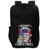 Funny Merry Christmas Joe Biden 4th Of July US American Flag Impact Tech Backpack