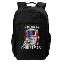 Funny Merry Christmas Joe Biden 4th Of July US American Flag Daily Commute Backpack