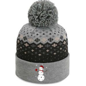 Funny Merry Christmas Snow Playing Pickleball Great Gift The Baniff Cuffed Pom Beanie