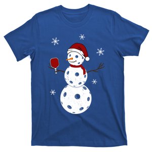 Funny Merry Christmas Snow Playing Pickleball Great Gift T-Shirt