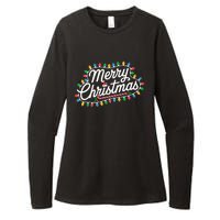 Funny Merry Christmas Lights Xmas Family Womens CVC Long Sleeve Shirt