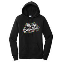 Funny Merry Christmas Lights Xmas Family Women's Pullover Hoodie