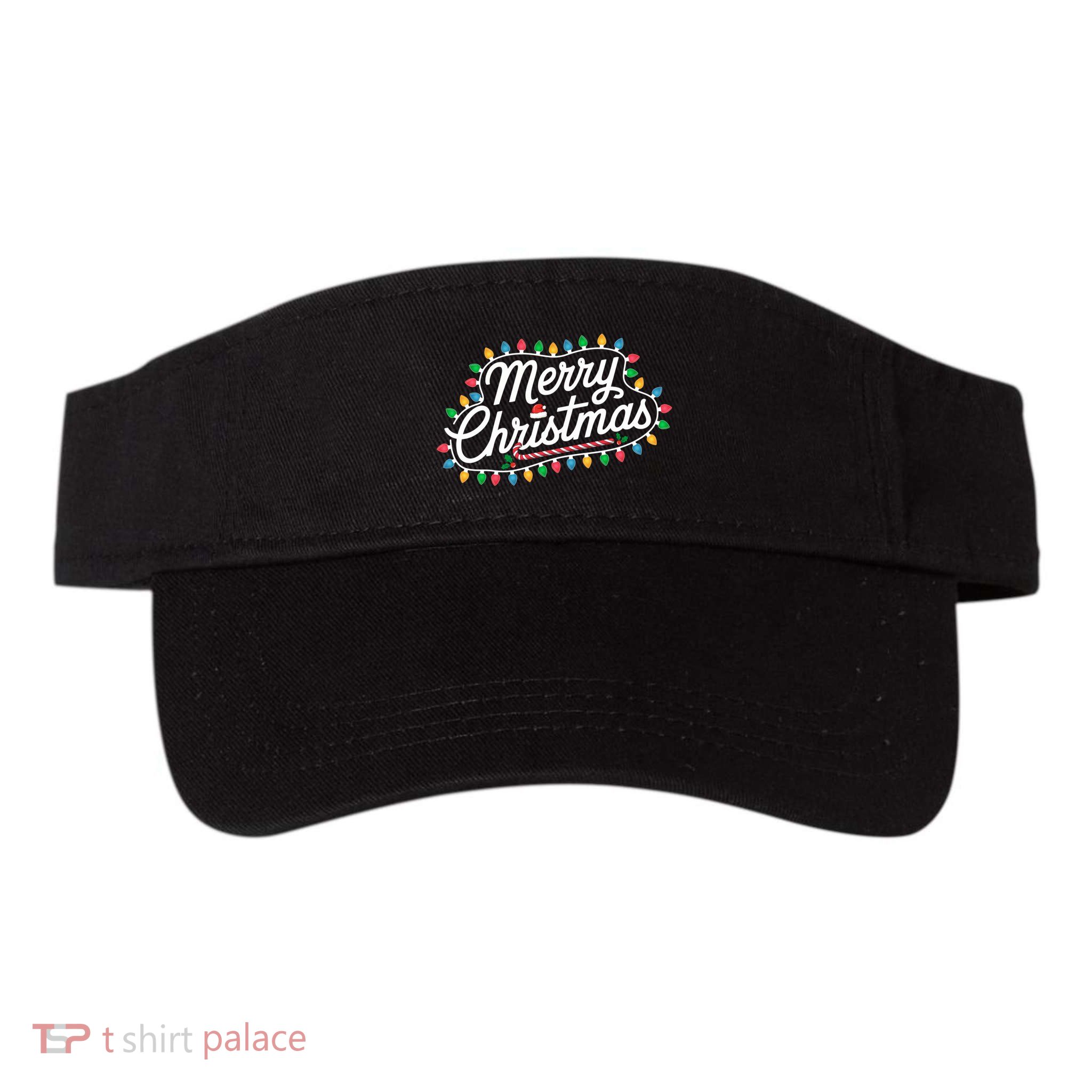 Funny Merry Christmas Lights Xmas Family Valucap Bio-Washed Visor