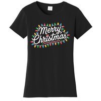 Funny Merry Christmas Lights Xmas Family Women's T-Shirt