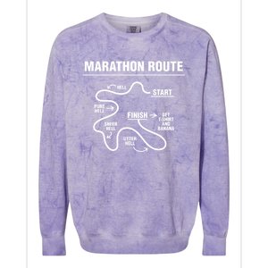 Funny Marathon Cool Gift Colorblast Crewneck Sweatshirt