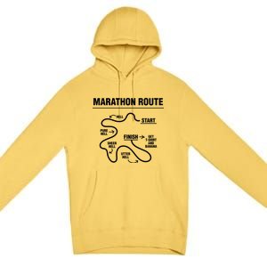 Funny Marathon Cool Gift Premium Pullover Hoodie