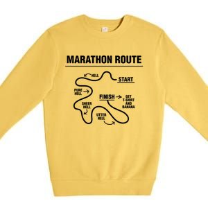 Funny Marathon Cool Gift Premium Crewneck Sweatshirt