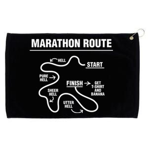 Funny Marathon Cool Gift Grommeted Golf Towel